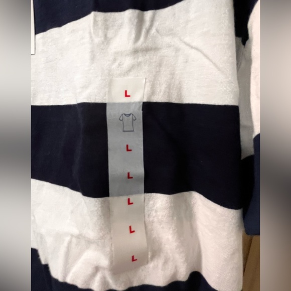 Old Navy NWT Striped Short Sleeve Tee Navy and White size Large - Picture 4 of 11